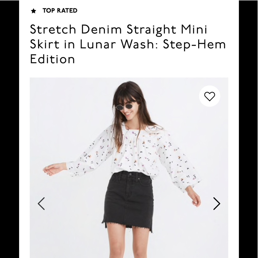 Madewell Step Hem Denim Skirt